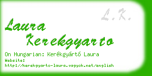 laura kerekgyarto business card